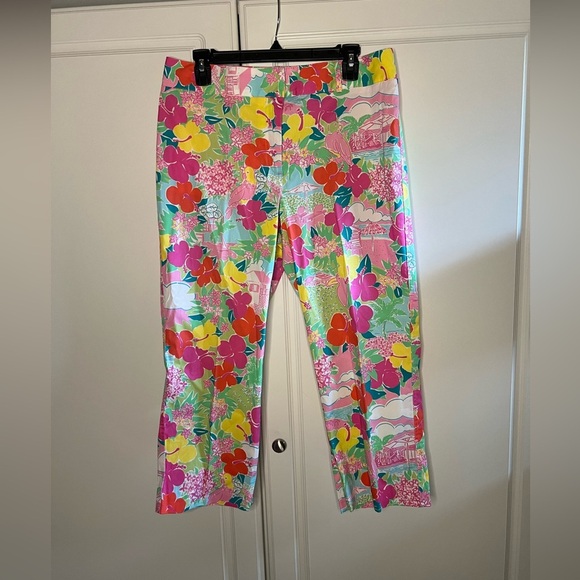 Vintage Lilly Pulitzer Tropical Pants - Picture 2 of 10